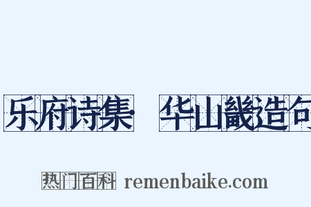 乐府诗集·华山畿造句是什么意思的图片